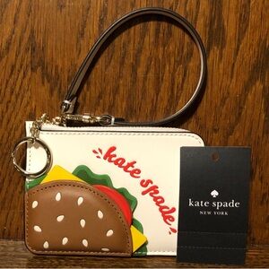 NWT-Snack Bar Burger-Card Holder Wristlet-Hamburger🍔Appliqué Design-$149